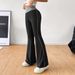 Voya 2026 Women's Versatile Commuting Slim Casual Pants Waist Fitted Leisure Pants, Spring And Summer Elastic Waist Color-Blocking Wide-Leg Long Pants_ecoleips.com