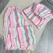 Pajama Pants Women Summer White Cartoon Kitten Trousers Thin Student Home Pants Rainbow Stripes High Waist Straight Leg Loose_ecoleips.com