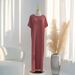 Modest Abaya Dress Elegant 3D-Printed Maxi Dress – Flowy A-Line Dress With Princess Sleeves_ecoleips.com