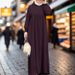 Women's Clothing Middle East Muslim Solid Color Large Size Long Sleeve Loose Pullover Casual Long Dress_ecoleips.com