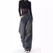 KEN STUDIO Early Autumn New Ripped Jeans With American Retro Raw Edge Design, Loose Wide-leg Pants_ecoleips.com