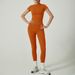 Women's Quick Drying Yoga Sports Set Two Piece Fitness Suit Short Sleeved Sportswear for Fitness_ecoleips.com