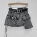 Women's Clothing Workwear Denim Short Skirt High Waist Slim A Line Anti Exposure Hip Wrapped Hot Girl Half Length Skirt Trendy_ecoleips.com