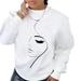 Round-Neck Printed Long-Sleeved Top_ecoleips.com