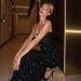 Elegant Strapless Bodycon Dress For Women Solid Color Long Dress With Hot Stamped Rhinestone And Slit_ecoleips.com