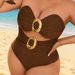 Aria Basics Bandeau Swimsuit For Women, European And American Sexy Plus-size One-piece Swimsuit, Cross-border Seaside Beach_ecoleips.com