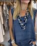 Audday 2025 Solid Color Top Casual Fashion Vest Long Hem 2-Piece Set Women's Clothing_ecoleips.com