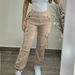 Women's Clothing Fashion Multi Pocket Monochrome Elastic Waist Tie Rope Leisure Elastic Waist Work_ecoleips.com