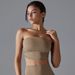 K New Solid Color Chest Wrapped Yoga Suit Top With Pleats, Strapless, Breathable, Slim Fit, Anti Slip, Running Sports Bra, Fitness Suit_ecoleips.com