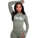 Fashion Versatile Leopard Print Letter Hooded Jacket Top And Printed Skinny Pants Set European American Style Long Sleeved_ecoleips.com