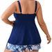 Women's High-Waisted Square Shorts Swimsuit with Pockets plus Size Solid Color Special Fabric Two Piece New European American Style 2026_ecoleips.com