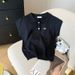 Women's Clothing Shot Spot Summer New Ins Design Chic Polo Collar T Shirt Ice Silk Top Sweater Female_ecoleips.com
