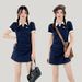 New Women's Two Piece Swimsuit Set Conservative Tummy Concealing Slimming Flat Heel Sporty Hot Spring Summer Outfit For Students_ecoleips.com