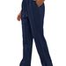 Women's Clothing Casual Fashion Sweatpants Drawstring Vertical Stripes Straight Sweatpants Women_ecoleips.com
