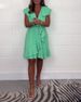 Women's Clothing Women's Long V-Neck Dress Summer Style Waist Cinching Ruffle Solid Color For Formal & Casual For Women_ecoleips.com