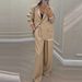 Women's Clothing Women's Autumn Winter Wide Leg Pants Suit Set European American Style Elegant Solid Color Long Sleeved Coat Casual Outfit_ecoleips.com