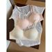 girl Seamless Underwear Women Small Chest Push Up Summer Thin No Steel Ring Plaid Breathable Girl Lace Bra Cover_ecoleips.com