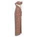 Women's Clothing New Style Tube Top Hollow Sexy Pleated Design Sequined Skirt Hip Wrapped Front Slit High End Fashion Dress Skirt For Women_ecoleips.com
