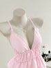European And American Style Sexy Slimming Women's Top V Neck Striped Design Crossover Suspender Sweet Niche 2025 New_ecoleips.com