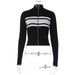 2025 Autumn Winter New Fashion Color-Block Zipper Cardigan Slim Fit Long Sleeve Sweater Wholesale_ecoleips.com