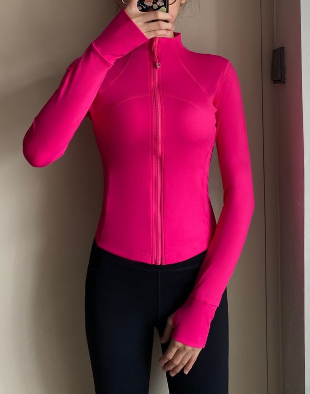 Slim Fit 3D Cut Yoga Jacket For Women Versatile Solid Color Nude Feel Fitness Sports Top New Style 2025_ecoleips.com