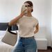 2026 European And American Cross-border Spring/summer Vintage Round-neck Cable-knit Short-sleeve Knit Shirt T-shirt Top_ecoleips.com