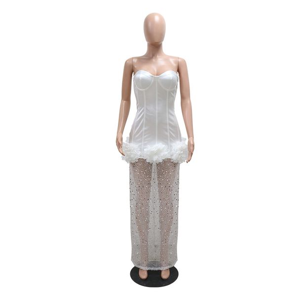 K Colorful Striped Mesh Skirt Dress For Women With Seamless Bodice_ecoleips.com
