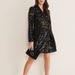Women's Clothing ladies fashion sexy sparkling long sleeved slim waist short skirt_ecoleips.com