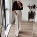 Women’s Solid Color Straight Leg Pants – Classic & Comfortable Casual Trousers (White/Black/Red/Brown, S-XL)_ecoleips.com