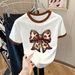 2026 New Summer Women's Round Neck Short Sleeve Printed Comfortable Casual T Shirt Top_ecoleips.com