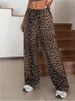 K Street Style Low Waist Casual Pants Straight Leg Wide Leg Pants Fashionable And Versatile Leopard Print Pants_ecoleips.com