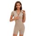 Women's Clothing High Elastic Pilates One Piece Yoga Suit Shorts For Women With Stand Up Collar Zipper Nude Slim Fit Sports One Piece Fitness Suit_ecoleips.com