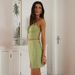 2025 Women's Two-Piece Lace-Up Camisole Top Sexy Slit Bodycon Short Skirt Set_ecoleips.com