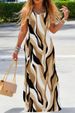 Women's Navy Blue Tie-Dye Halter Maxi Dress With Sleeveless Loose Fit - Boho Chic Summer Vacation Beach Evening Gown For Casual_ecoleips.com