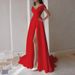 Women's Clothing Official Picture V Neck Ruffled White Mid Waist Solid Color Temperament Commuter Long Skirt Dress_ecoleips.com