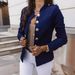2026 Cross-border Bestseller European And American Long-sleeved Slim-fit Buttoned Blazer Short Jacket_ecoleips.com