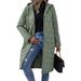 Long Hooded Casual Coat – Lightweight Polyester Puffer Jacket For Women (Mid-Length, 3 Neutral Tones, Breathable & Stylish)_ecoleips.com