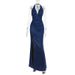 Yj24311 Summer New Sexy Split Skirt Fashion Style V-Neck Hanging Neck Fine Flash Dress For Women_ecoleips.com