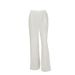 Elegant High-Waisted Straight Leg Pants - Soft Polyester Satin Fabric For Women, Office & Casual Wear (Brown, Beige)_ecoleips.com