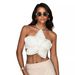 Women's Clothing Fashion Halter Neck Tie Flower Shape Top Summer New Sexy Hollow_ecoleips.com