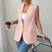 DiYun Cross-Border European And American Elegant Sleeveless Vest Commuting Blazer Women's Clothing 2025 Summer_ecoleips.com