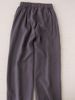 Suitable For All Seasons French Pure Seven-Eight Length Straight Artistic Loose Elastic Waist Wide-Leg Linen Pants For Women_ecoleips.com