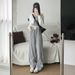 Lyocell Tencel Jeans For Women 2026 Summer New Drawstring Loose Fit Draped Ice Silk Casual Wide-Leg Straight Pants_ecoleips.com