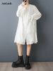 2026 Spring Summer New Oversized Vintage Dresses For Women Lace-Up Long Sleeve Loose Casual Shirt Dress Fashion Elegant Clothing_ecoleips.com