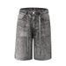 Women's Clothing Washed Diamond Belt Denim Shorts Jeans_ecoleips.com