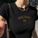 Women's Summer Fashion Tight Crop Top Letter Embroidery Streetwear T-Shirt - INS Style, Breathable & Stylish_ecoleips.com
