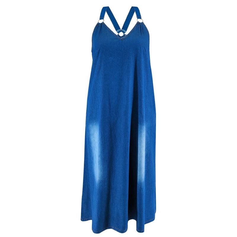 K Elegant Deep V-sleeveless Dress For Women's Clothing_ecoleips.com