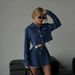 Women's Clothing sexy sweet short tops hot girl suit skirt two-piece suit high-end high waist short skirt_ecoleips.com