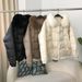 Women’s Cropped Puffer Jacket – Luxe Mink Fur Trim, Retro Button Design (Straight Cut, Thick Warmth, M/L/XL, 4 Classic Colors)_ecoleips.com