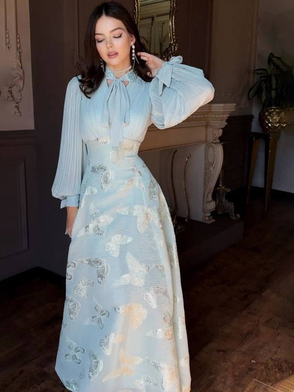 Women's Clothing High End Design Rhinestone Stitching Dress Sexy Organza Dress_ecoleips.com